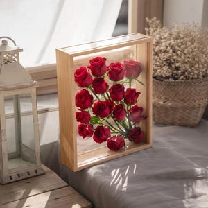 Wedding Bouquet Preservation Frame Shadow Box for Dried Flowers – Personalized Keepsake Display – Memorial Gift for Mom Custom Floral Decor