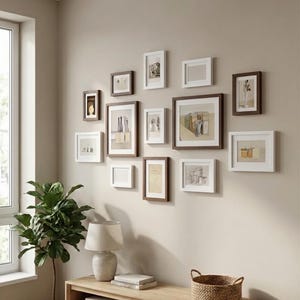 Gallery Wall Frame Set 13 Pieces Wood Picture Frames Set Collage Frames Small Photo Frames Minimalist Modern Home Wall Decor Kit Aesthetic