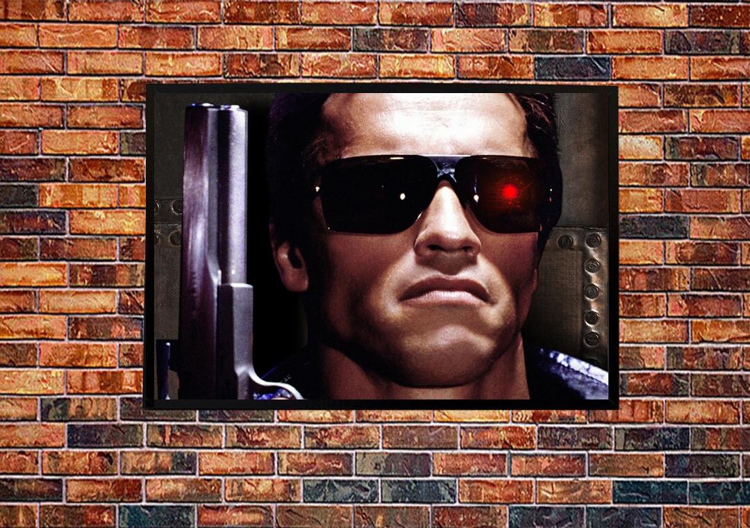 The Terminator Arnold Schwarzenegger Classic Movie Art Canvas Poster ...