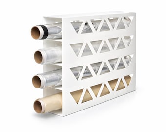 Organizador de cocina para papel de aluminio y film transparente | Soporte para armario | Dispensador de papel de aluminio | Organizador de cocina que ahorra espacio | Impreso en 3D