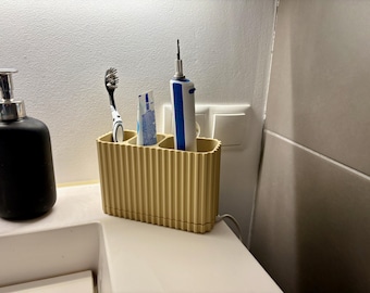 Electric Toothbrush Holder | Oral-B & Sonicare Organizer |  Bathroom Storage | Toothbrush and Toothpaste Holder | Bathroom Organizer