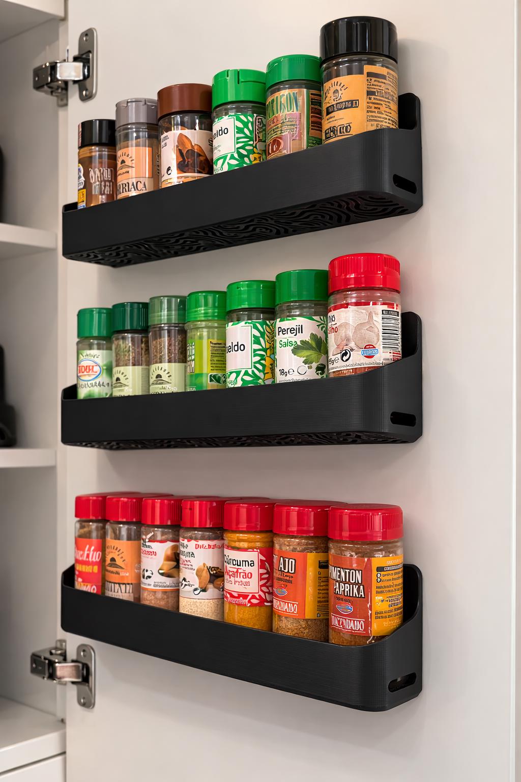 Portaspezie 4 Livelli In Metallo - Organizer Da Cucina Da Banco O Da Parete, Scaffale Inclinato Per Barattoli, Pieghevole E Salvaspazio