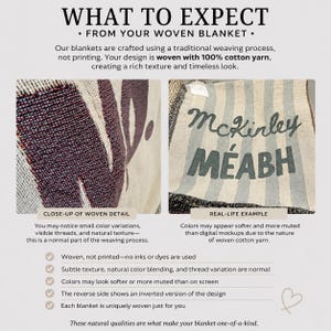 Striped Baby Blanket, Custom Name Baby Blanket, Personalized Woven Throw Blanket For Newborn 画像 6