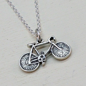 Sterling Silver Bike Necklace,Cyclist Necklace,SilverBike Necklace,Sterling Silver Bicycle,Bicycle,Cyclist,Cycling