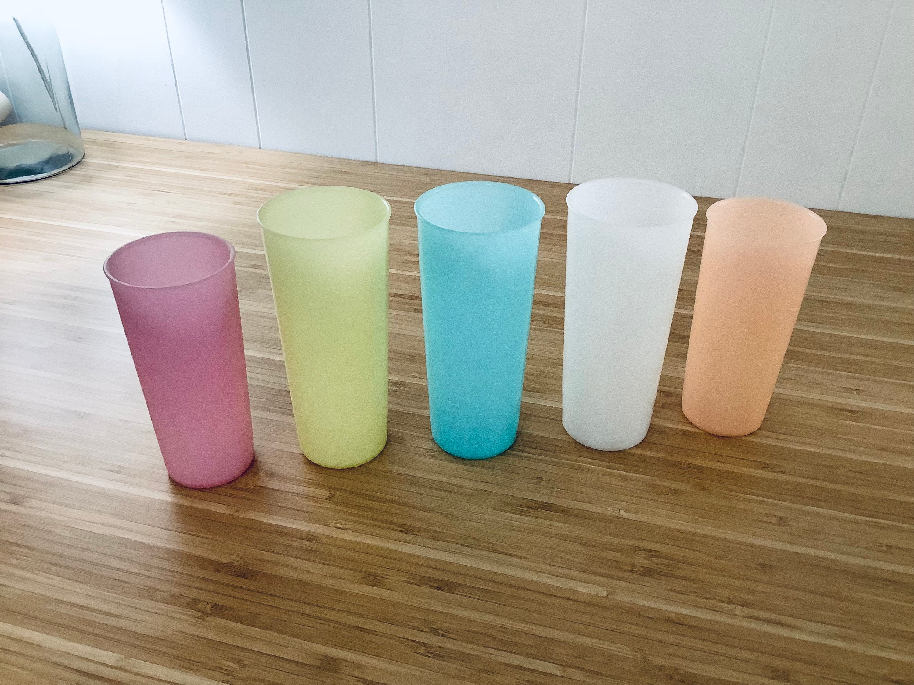 Vintage Tupperware Pastel Tumblers 12 Ounce Plastic Cups Made in the 1960s  - 3 Pieces — High Country Vintage