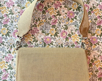 Canvas mini baguettetas met naaldpunt