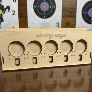 Nerf/Airsoft/Softair target 5-hole Biathlon (laser cut template)