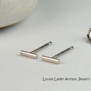 14K White Gold Earrings Palladium Earrings Minimalist Earrings Gold Stud Earrings Simple Earrings 14K Palladium Jewelry