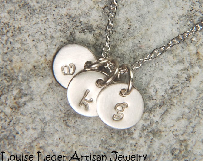 White Gold Necklace, Personalized Necklace for Women, Solid Gold Mother Necklace, Gold Initial Necklace, White Gold Jewelry