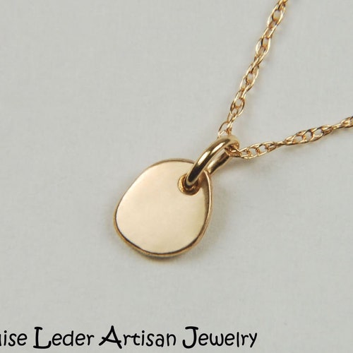 14K Solid Gold Necklace for Women Dainty Gold Necklace 14K Etsy
