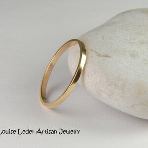 Solid Gold Ring 14K Gold Wedding Band Simple Gold Ring 14K Minimalist Ring Gold Band Thin Wedding Ring