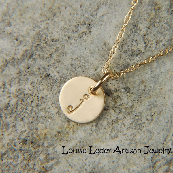 Gold Personalized Necklace for Women, Dainty Gold Necklace 14K Solid Gold Necklace Minimalist Initial Necklace