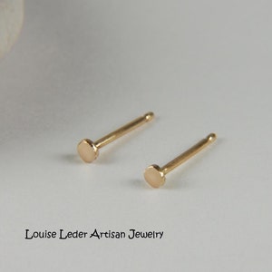 14K Gold Stud Earrings, Yellow Gold Earrings 14K Gold Studs, Minimalist Earrings Gold Dainty Earrings Gold Dot Earrings 14K Studs