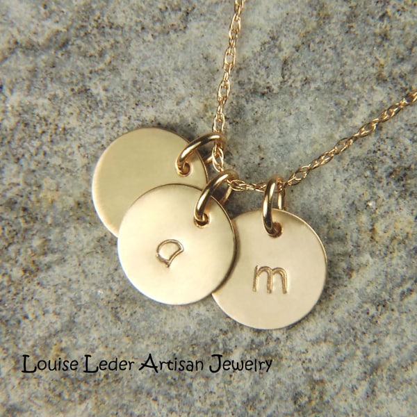 14K Solid Gold Necklace Personalized Gold Necklace for Women Gold Initial Necklace 14K Gold Dainty Necklace for Mom