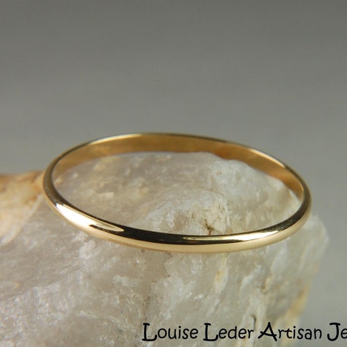 18K Wedding Band Dainty Gold Ring for Women 18K Solid Gold Etsy
