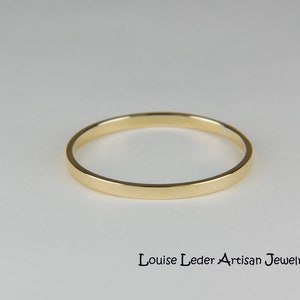 18K Solid Gold Ring for Woman, Gold Wedding Ring, 18K Gold Minimalist Ring, Simple Gold Ring