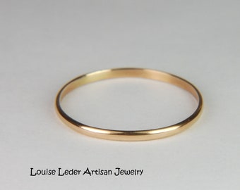 Dainty 14K Solid Gold Ring: Thin Stacking Wedding Band