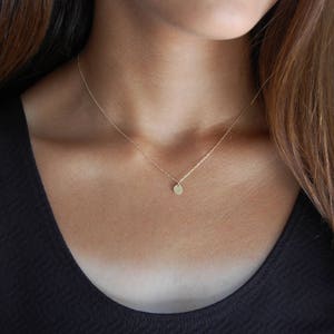 14K Dainty Necklace Gold Organic Necklace Gold Necklace for Women, Minimalist Necklace Gold Jewelry for Her