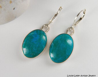 Sterling Silver Gemstone Drop Earrings: Handmade Boho Jewelry