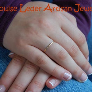 Handmade 18K Solid Gold Ring: Minimalist Wedding Band image 7