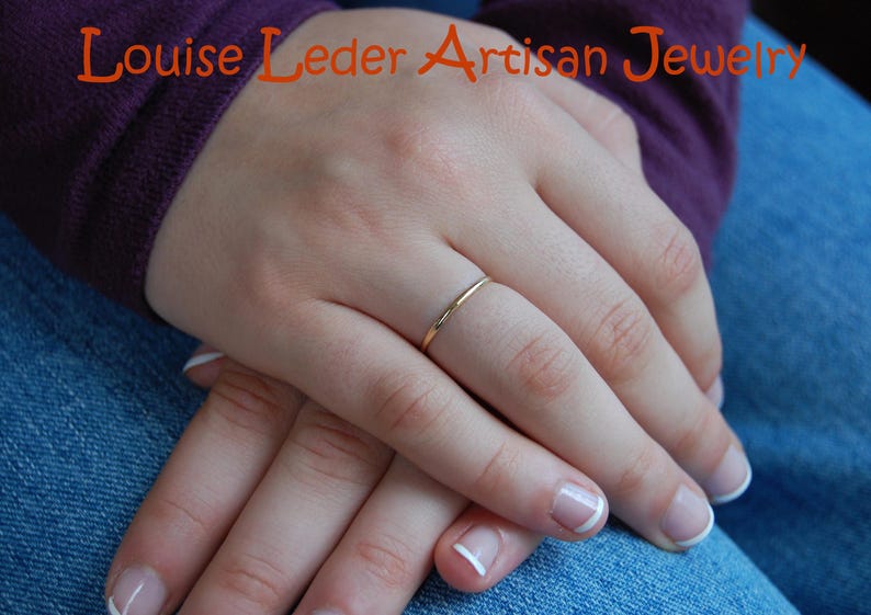 Handmade 18K Solid Gold Ring: Minimalist Wedding Band image 7
