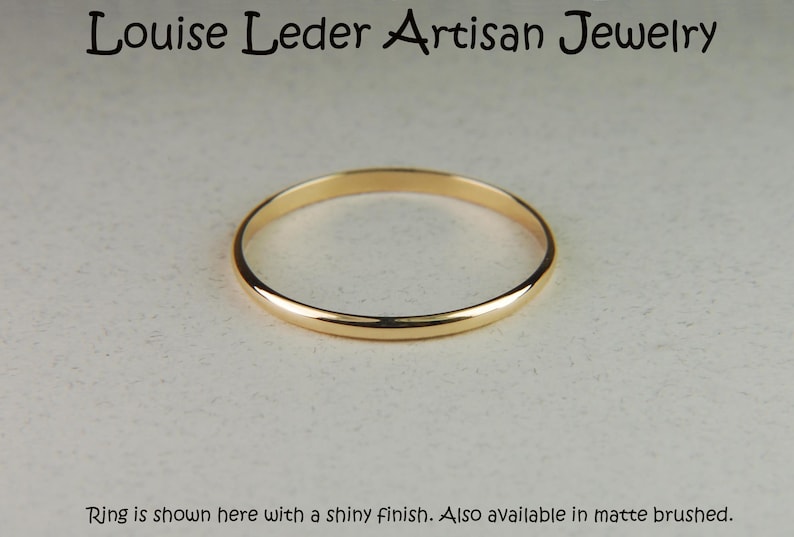 Handmade 18K Solid Gold Ring: Minimalist Wedding Band image 6