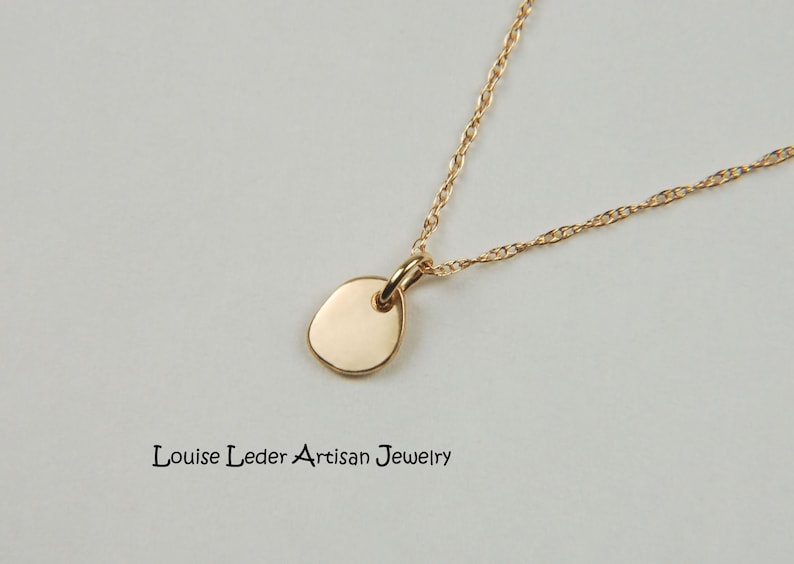 14K Solid Gold Necklace for Women Dainty Gold Necklace 14K Etsy