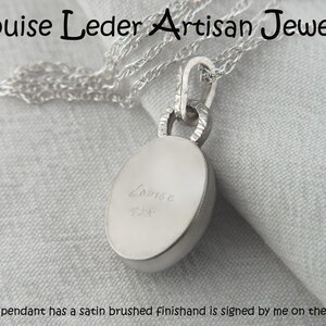 Handmade Botswana Agate Pendant: Sterling Silver Artisan Necklace image 5
