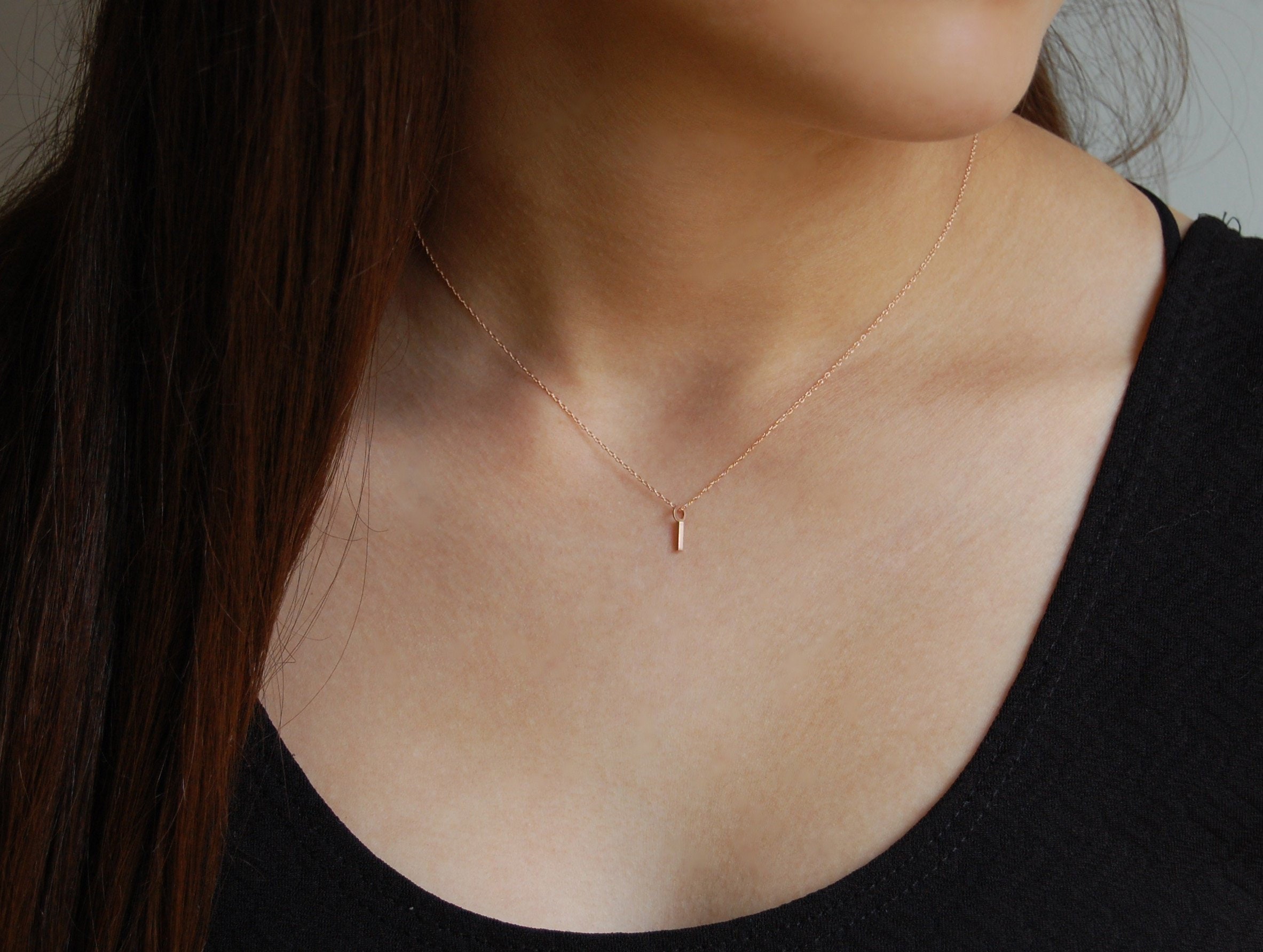 Women Dainty Necklace Rose Gold 