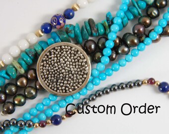 CUSTOM - 14K Solid Gold Organic Pendant - Chain Not Included