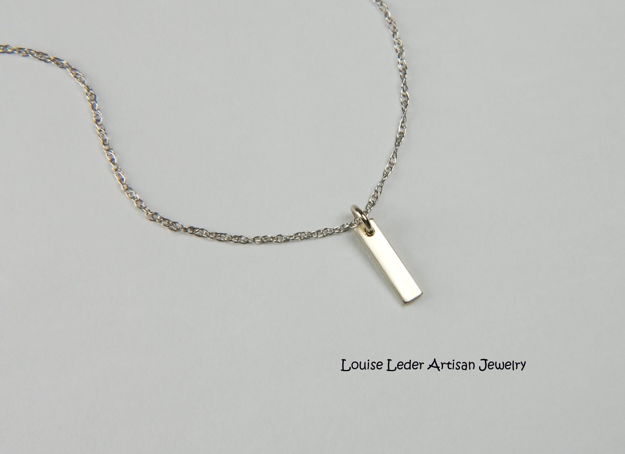 Minimalist white gold necklace deals