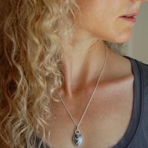 Handmade Botswana Agate Pendant: Sterling Silver Artisan Necklace image 2