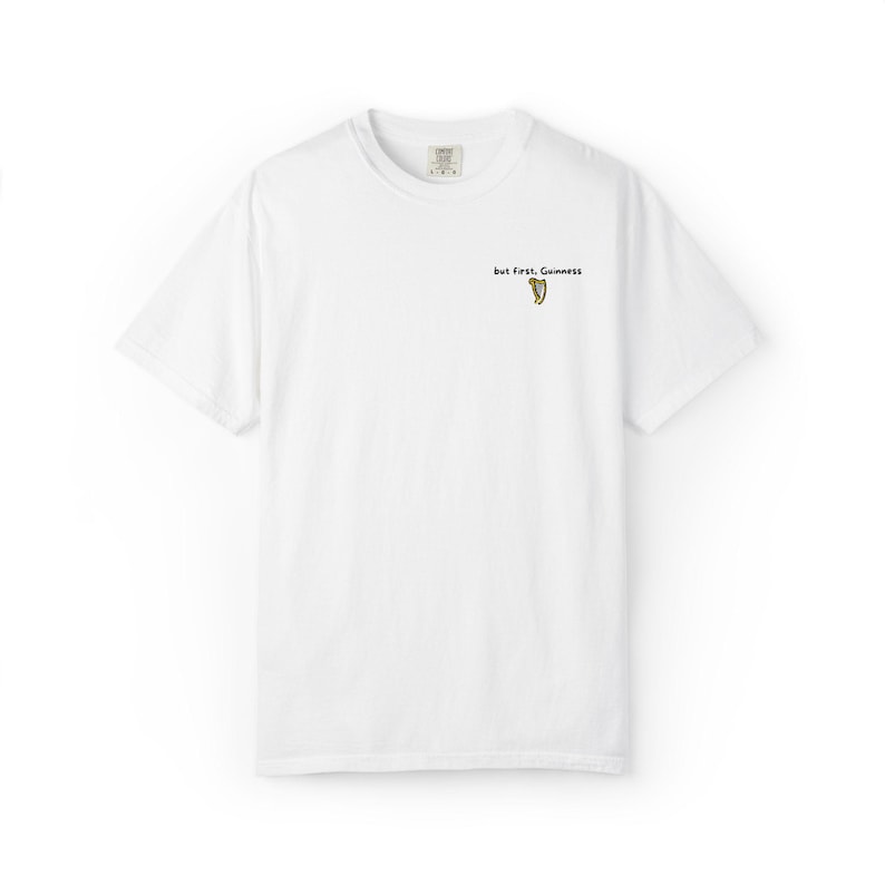 But First, Guinness embroidered T-shirt | Guinness logo image 2