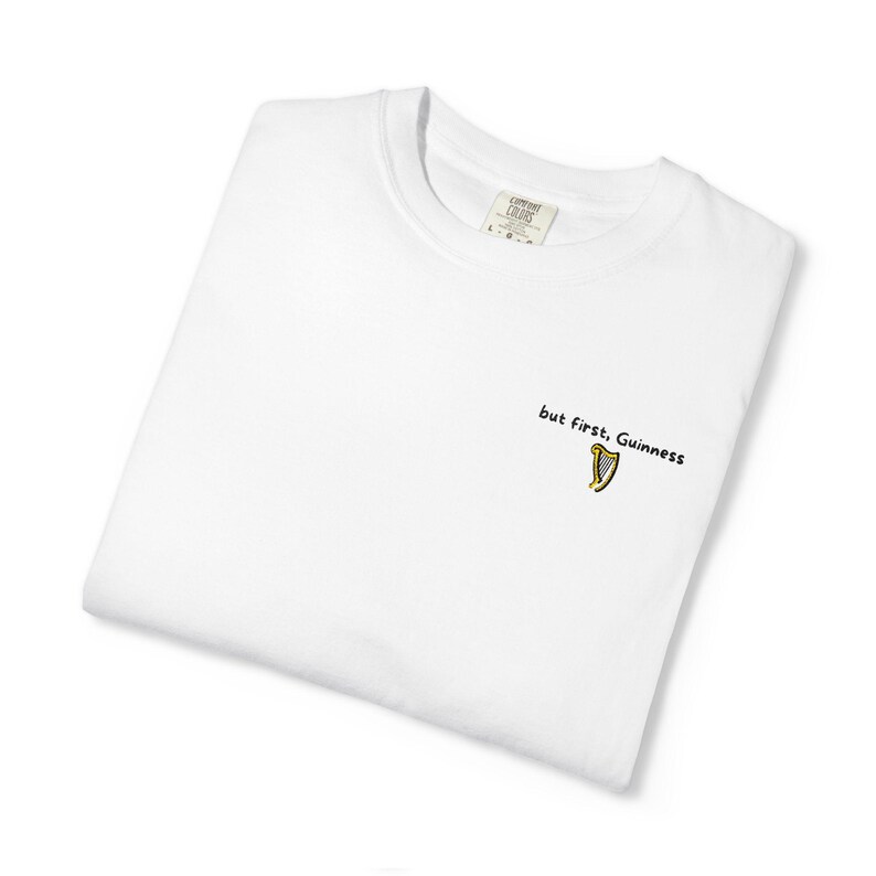 But First, Guinness embroidered T-shirt | Guinness logo image 4