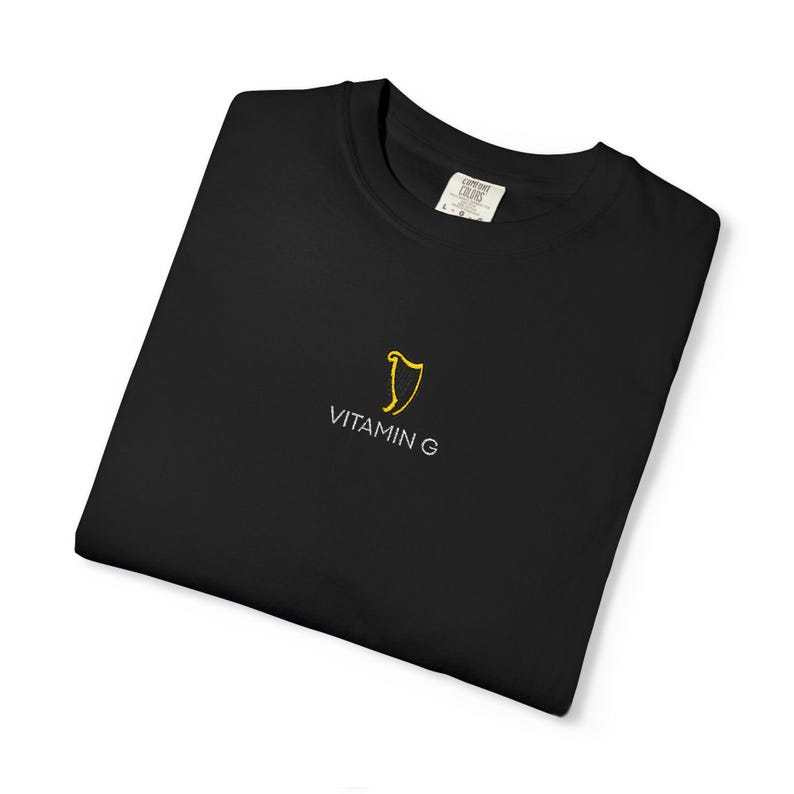 Vitamin G Guinness Embroidered T-shirt | St. Patrick's Beer Tee image 2