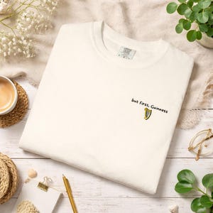 But First, Guinness embroidered T-shirt | Guinness logo image 1