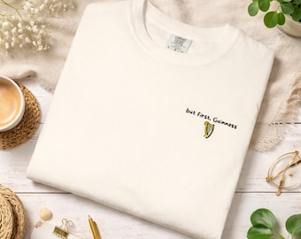 But First, Guinness embroidered T-shirt | Guinness logo