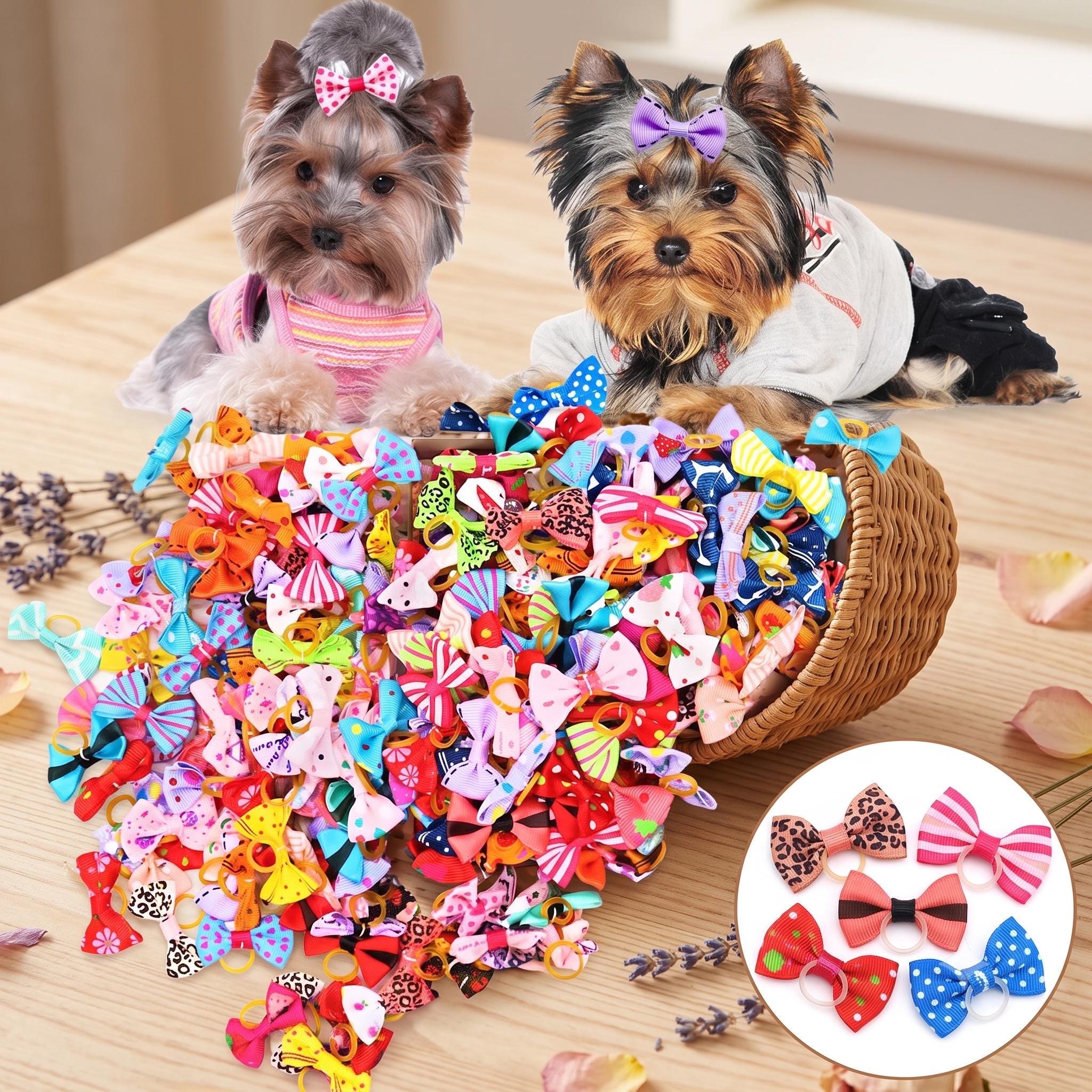 Dog Hair Bows Red - Etsy Canada