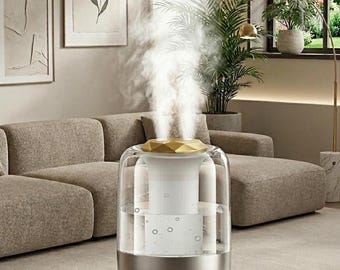 Nawilżacz powietrza 2,2 l z podwójną dyszą, cichy generator mgły USB z lampką nocną LED