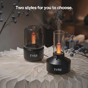 Difusor de aromas con luz nocturna en forma de llama, humidificador USB para aceites esenciales, decoración acogedora para el hogar (120 ml/150 ml)