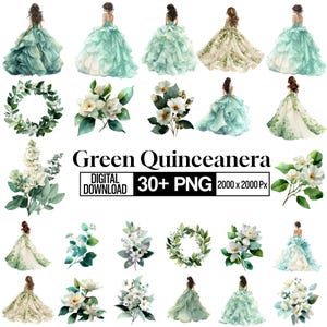 Green Dress Clipart - Etsy