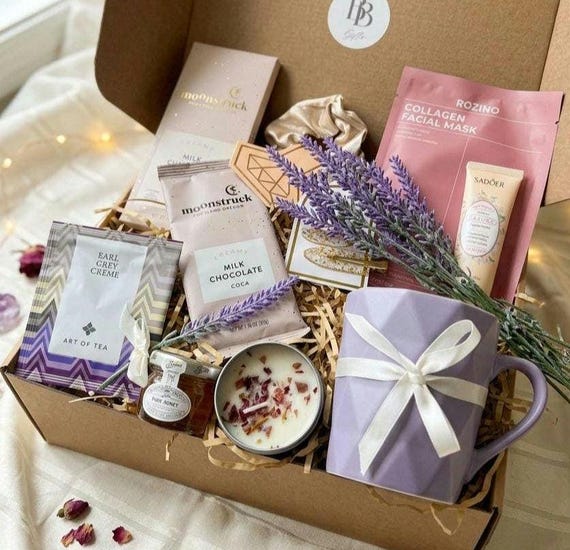 Relaxation Gift Box for Her | Self-Care, Birthday Gift Box, Self Care Package for her, Thinking of You