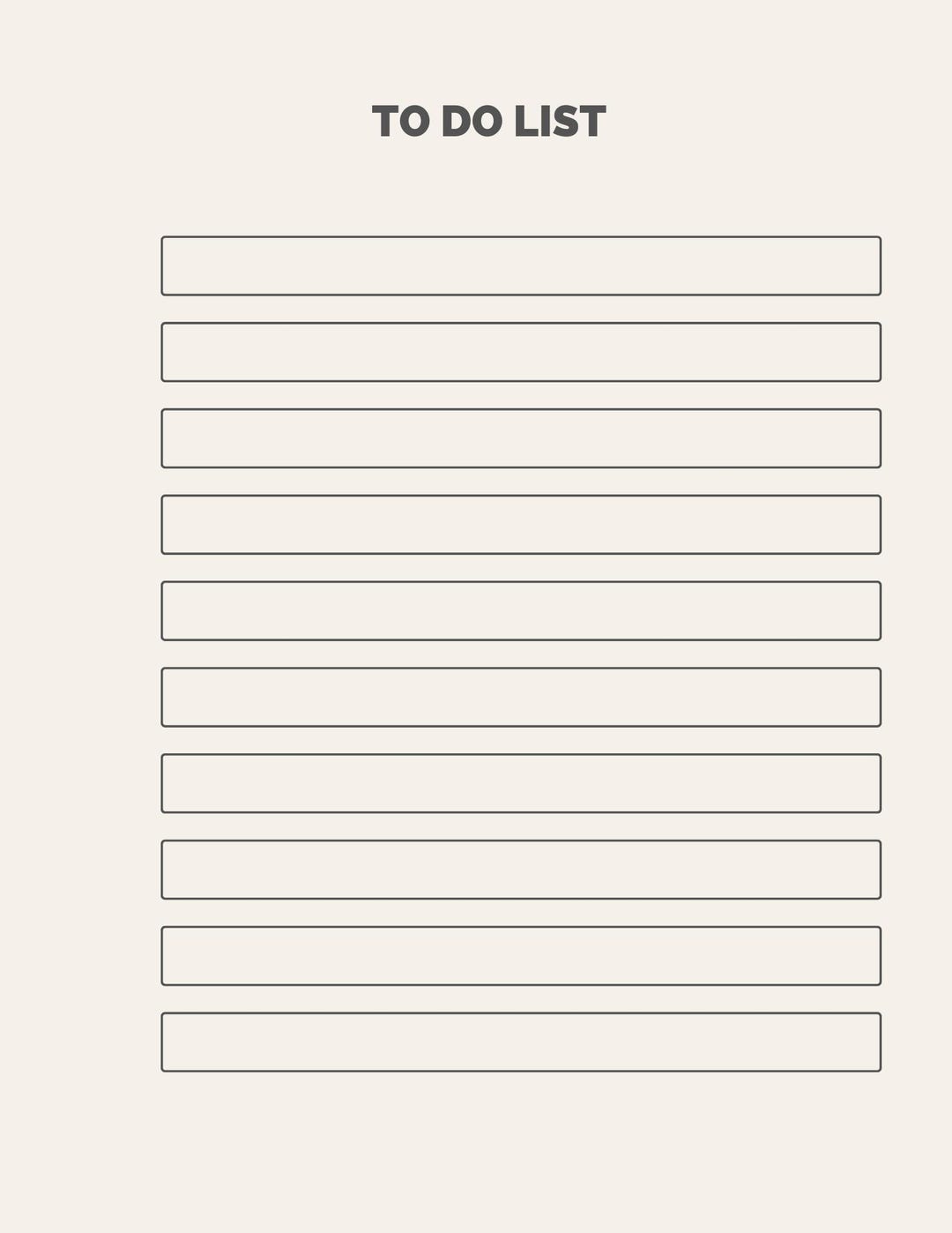 To Do List Printable PDF – Minimalist Daily Task List – Productivity ...