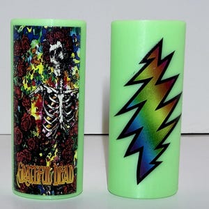 glow in the dark cigarette case Metal with Lenticular Front Iron Maiden Glowing Eddie Design
