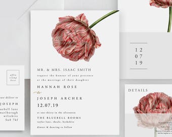 tulip wedding invitations etsy tulip wedding invitations