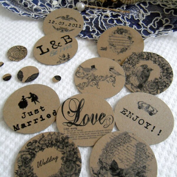 400 Gro&szlig;e Vintage, Shabby Chic, antik, Tischdekoration Konfetti, f&uuml;r Hochzeit, Empfang, Ort angepasst.
