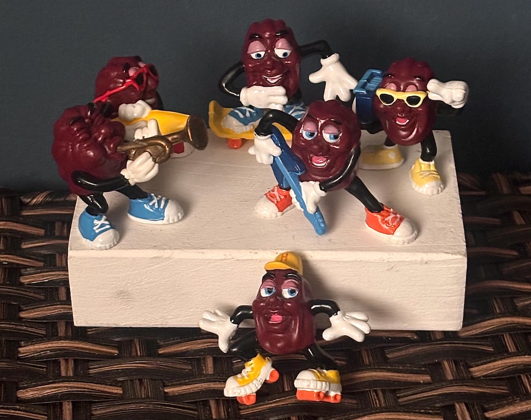 Vintage California Raisins Figurine Lot of 6 Applause 1987 1988 Raisin ...