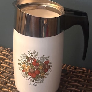 Vintage CorningWare Spice of Life Le Cafe Coffee Percolator Electric Pot Complete Retro Kitchen Decor 4–10 Cup