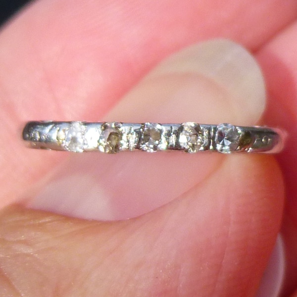 Platinum Vintage Wedding Rings Etsy