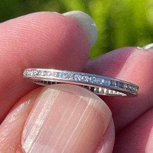 Round .50 carats of diamonds Platinum eternity band Platinum Channel Setting Eternity  Wedding Ring SIZE 6